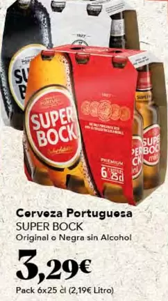 Oferta de Super Bock - Cerveza Portuguesa por 3,29€ en Gadis