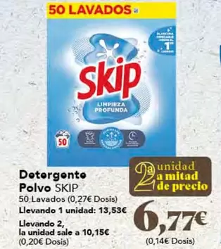 Oferta de Skip - Detergente Polvo por 13,53€ en Gadis