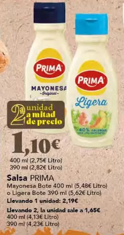 Oferta de Prima - Salsa por 1,1€ en Gadis