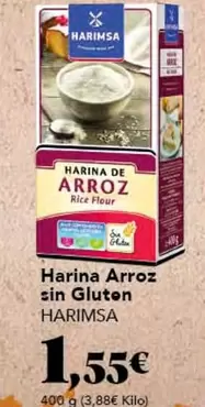 Oferta de Harimsa - Harina Arroz Sin Gluten por 1,55€ en Gadis
