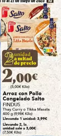Oferta de Findus - Arroz Con Pollo Congelado por 2€ en Gadis