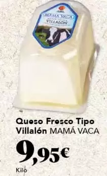 Oferta de Queso Fresco Tipo Villalón Mama por 9,95€ en Gadis