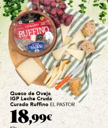 Oferta de El Pastor - Queso De Oveja Igp Leche Cruda Curado por 18,99€ en Gadis
