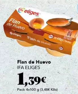 Oferta de Ifa Eliges - Flan De Huevo por 1,39€ en Gadis