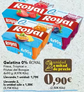 Oferta de Royal - Gelatina 0% por 1,79€ en Gadis