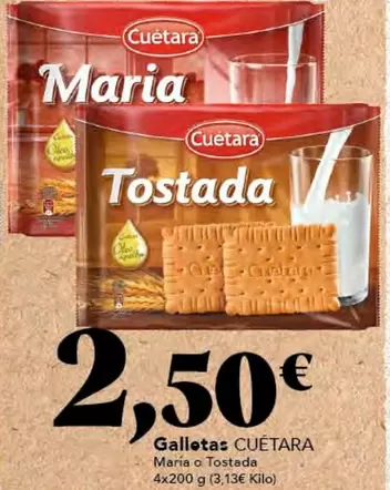 Oferta de Cuétara - Galletas por 2,5€ en Gadis