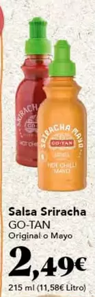 Oferta de Go-Tan - Salsa Sriracha por 2,49€ en Gadis