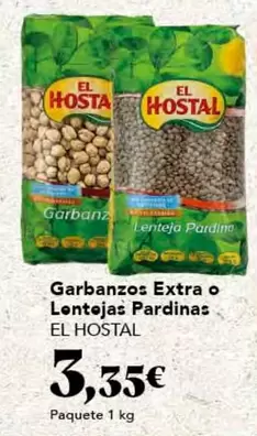 Oferta de El Hostal - Garbanzos Extra O Lentejas por 3,35€ en Gadis