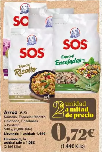 Oferta de Sos - Arroz por 1,44€ en Gadis