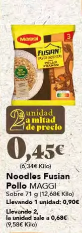 Oferta de Maggi - Noodles Pollo por 0,9€ en Gadis