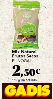 Oferta de El Nogal - Mix Natural Frutos Secos por 2,5€ en Gadis