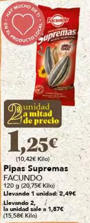 Oferta de Facundo - Pipas Supremas por 1,25€ en Gadis