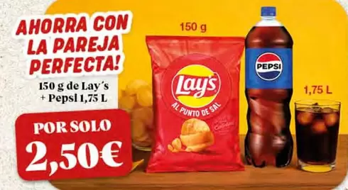 Oferta de Lay's - Ahorra Con La Pareja Perfecta por 2,5€ en Gadis
