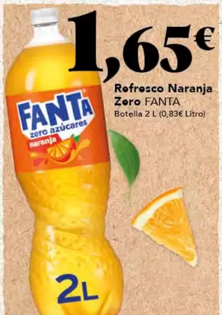 Oferta de Fanta - Refresco Naranja Zero por 1,65€ en Gadis
