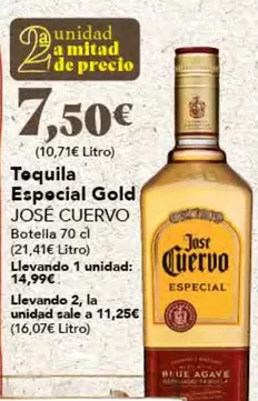 Oferta de Jose Cuervo - Tequila Especial Gold por 14,99€ en Gadis