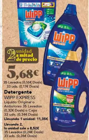 Oferta de Wipp - Detergente por 5,68€ en Gadis