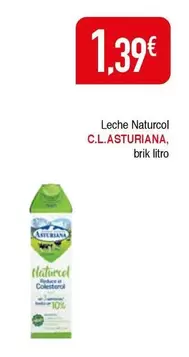 Oferta de Central Lechera Asturiana - Leche Naturcol por 1,39€ en Masymas