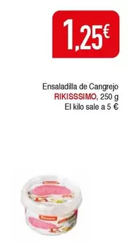 Oferta de Rikisssimo - Ensaladilla De Cangrejo por 1,25€ en Masymas
