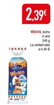 Oferta de Weikis - Leche 6 Und por 2,39€ en Masymas