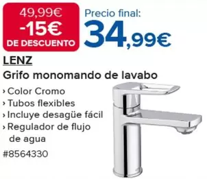 Oferta de Grifo Monomando De Lavabo por 34,99€ en Costco