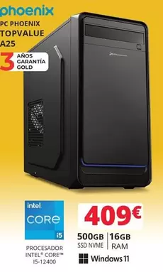 Oferta de Phoenix - Pc Phoenix Topvalue A25 por 409€ en Dynos Informática
