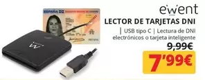 Oferta de Ewent - Lector De Tarjetas Dni por 7,99€ en Dynos Informática