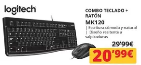 Oferta de Logitech - Combo Teclado + Raton MK120 por 20,99€ en Dynos Informática