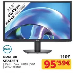 Oferta de Dell - Monitor SE2425H  por 95,59€ en Dynos Informática