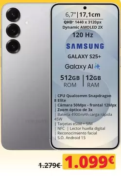 Oferta de Samsung - Galaxy S25+ Galaxy A14 512gb | 12gb por 1099€ en Dynos Informática