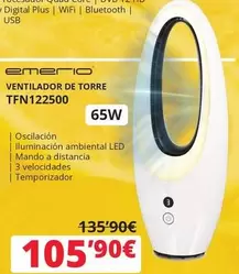 Oferta de Emerio - Ventilador De Torre TFN122500  por 105,9€ en Dynos Informática