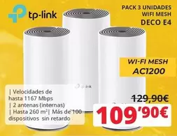 Oferta de TP-LINK - Wi-fi Mesh Deco E4 por 109,9€ en Dynos Informática