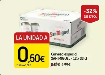 Oferta de San Miguel - Cerveza Especial por 5,99€ en Dialprix