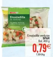 Oferta de Spar - Ensaladilla Verduras por 0,79€ en Plenus Supermercados