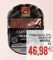 Oferta de Navidul - Paleta Iberica 50% Maximum por 46,98€ en Plenus Supermercados