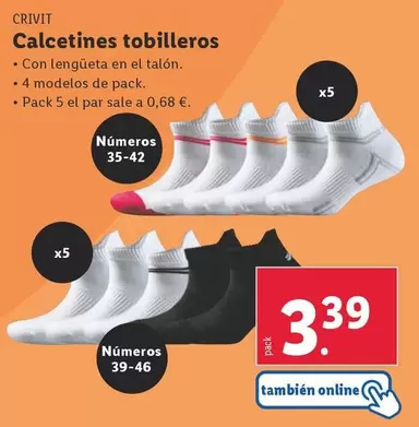 Oferta de Crivit - Calcetines Tobilleros por 3,39€ en Lidl