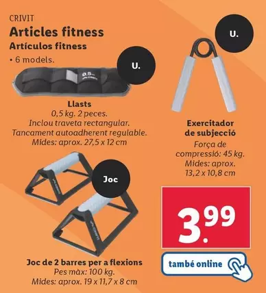 Oferta de Crivit - Articulos Fitness por 3,99€ en Lidl