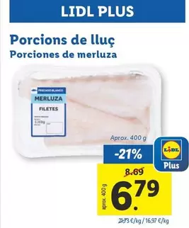 Oferta de Porciones De Merluza por 6,79€ en Lidl