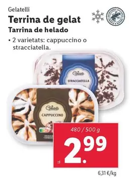 Oferta de Gelatelli - Tarrina De Helado por 2,99€ en Lidl