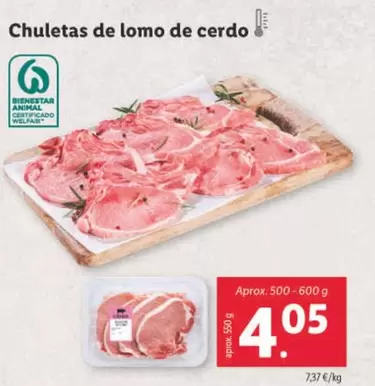 Oferta de Chuletas De Lomo De Cerdo  por 4,05€ en Lidl