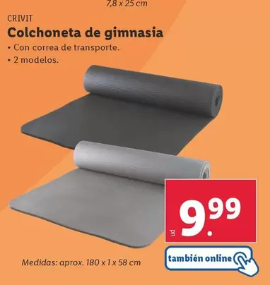 Oferta de Crivit - Colchoneta De Gimnasia por 9,99€ en Lidl