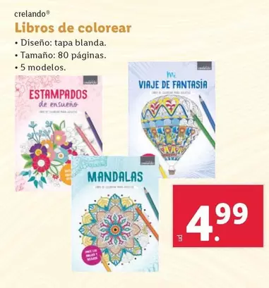 Oferta de Crelando - Libros De Colorear por 4,99€ en Lidl