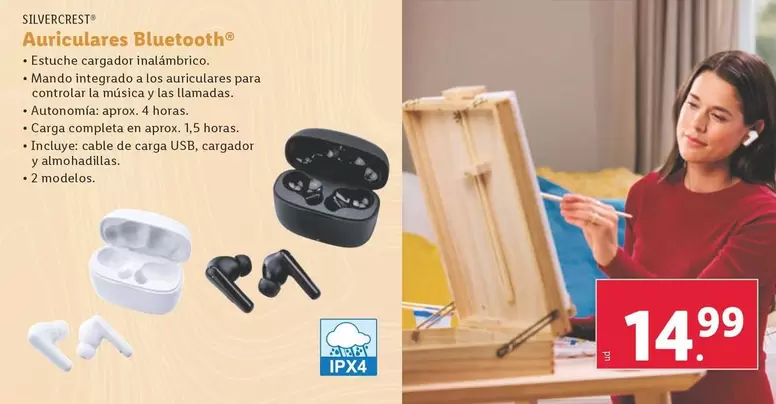 Oferta de SilverCrest - Auriculares Bluetooth por 14,99€ en Lidl
