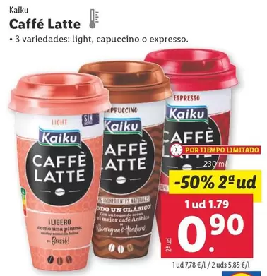 Oferta de Kaiku - Caffe Latte por 1,79€ en Lidl