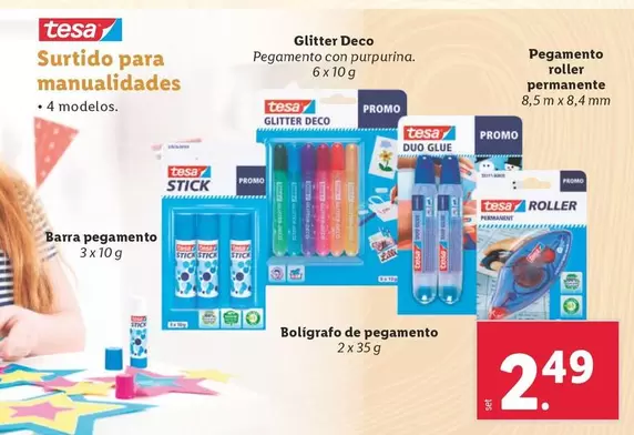 Oferta de Pegamento Con Purpurina por 2,49€ en Lidl