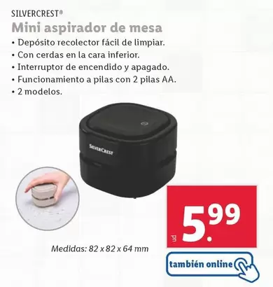 Oferta de SilverCrest - Mini Aspirador De Mesa por 5,99€ en Lidl