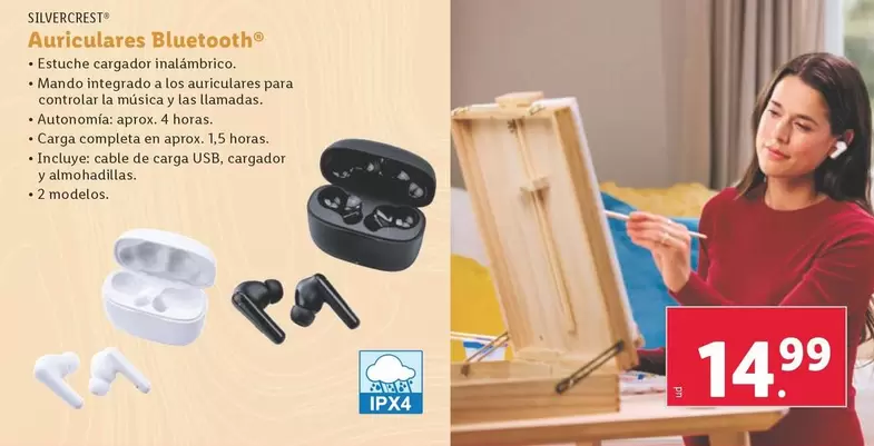 Oferta de SilverCrest - Auriculares Bluetooth por 14,99€ en Lidl