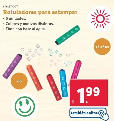 Oferta de Crelando - Rotuladores Para Estampar por 1,99€ en Lidl