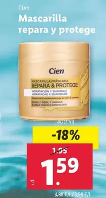 Oferta de Cien - Mascarilla Repara Y Protege por 1,59€ en Lidl