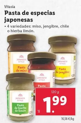 Oferta de Vitasia - Pasta De Especias Japonesas por 1,99€ en Lidl