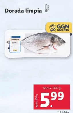 Oferta de Dorada Limpia por 5,99€ en Lidl